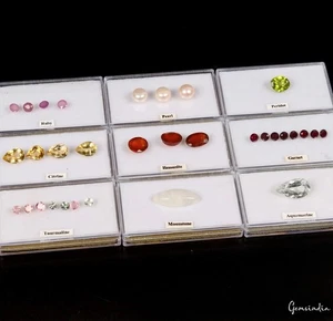 Collection of Estate Genuine Semi-precious Mix Cut Multi Gemstones Lot~32 Pcs - Picture 1 of 9