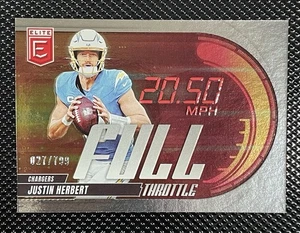 🔥2025 Donruss Elite Full Throttle #20 Justin Herbert /799 Los Angeles Chargers - Picture 1 of 2