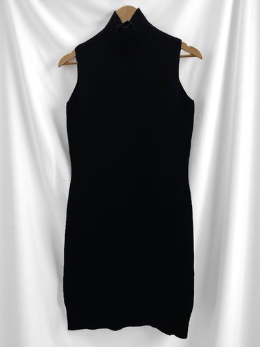 HERMÈS Abito HERMES senza maniche in cashmere nero taglia S design elegante #EF BZA