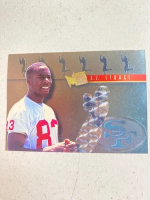 J J Stokes 1995 Fleer Metal Platinum Portraits Insert Limited Edition Rookie RC - Image 1 of 2