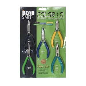 BeadSmith® Economy Color I.D. 5 Piece Pliers Set Tools * Jewelry Making - Picture 1 of 1