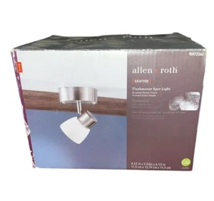 1-Light Brushed Nickel, Dimmable LED Flush Mount Spot Light Sawyer - Picture 1 of 3