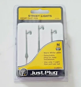 WOODLAND SCENICS 1/160 N SCALE ARCHED CAST IRON STREET LIGHTS 3 PACK JP 5639 F/S - Picture 1 of 3
