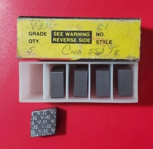 5 Pieces Valenite CNG 553 T4 Ceramic Boring Lathe tool holder Inserts V-32 - Picture 1 of 5