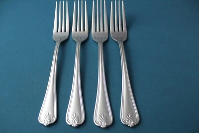 4 обеденные вилки Lenox BUTLERS GOURMET 18/10 Plume China 8 1/8 дюйма - Изображение 1 из 4