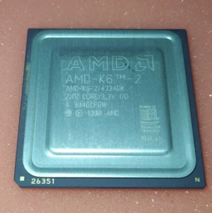 Procesador Móvil AMD K6 2 ADK 433 MHz Socket 7 AMD-K6-2/433ADK De Colección CPU - Imagen 1 de 2