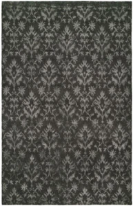 Kalaty Gray Repeat Petals Curves Vines Contemporary Area Rug Floral GR-676 - Picture 1 of 5