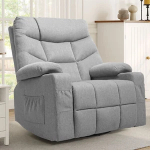 Oversized Recliner for Big and Tall Seniors, 270° Swivel Rocker Recliner - Picture 1 of 9