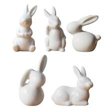 Lapin blanc Statue de lapin en céramique Pâques printemps décoration lapin