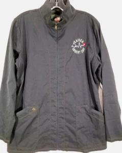 Kaiser Hospital-Womens Long Sleeve Zip-Up Medical Scrubs Jacket-Large-Gray - Picture 1 of 7