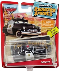 Disney Pixar Cars Welcome to Radiator Springs Sheriff Polizeiauto 1:55 mit Sticker - Bild 1 von 2