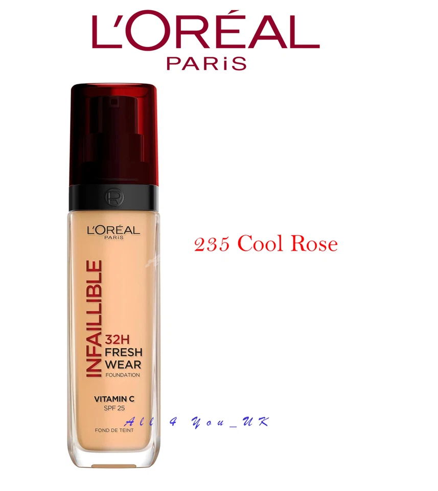 Base líquida L'Oréal Paris com vitamina C e FPS 25 235 rosa fria - Imagem 1 de 1