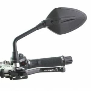 Coppia specchietti moto omologato Chaft Story Nero attacco a manubrio 10mm - Picture 1 of 2