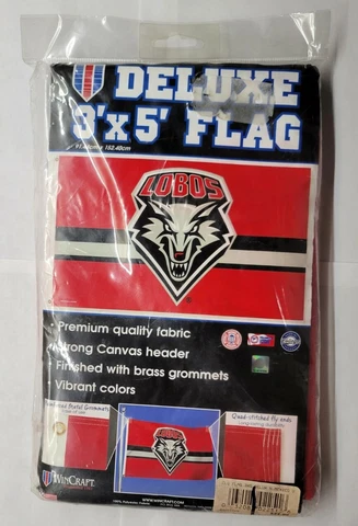 UNM New Mexico Lobos 3x5 Deluxe Flag With Grommets WinCraft Cover