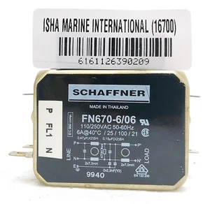 SCHAFFNER FN670-6/06 Single Phase Filter 110/250VAC 50-60Hz - Picture 1 of 9