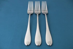 3 Dinner Forks Gorham STUDIO Glossy 18/8 Stainless 7 7/8" - Picture 1 of 5