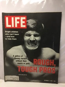 Life October 6, 1972 Football’s Rough Tough Pros’, Bright Children That Can’t Le - Picture 1 of 1