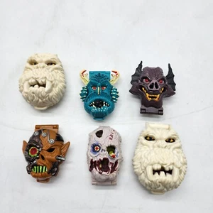 Mattel Blue Bird Mighty Max Horror Heads Lot of 6 Vamp Biter Skull Zomboid - Picture 1 of 18
