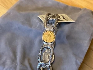 Brazalete martillado vintage de plata esterlina TAT2 $175 NUEVO CON ETIQUETAS - Imagen 1 de 8