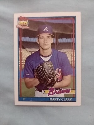 Topps Marty Clary Atlanta braves 1991  #582  Near Mint Or Better  - Image 1 of 2