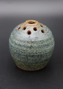 1960s DENIS VILBERT Mid-Century Pottery Flower Frog Vase Made in USA - Picture 1 of 8