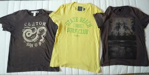 3 T-Shirts H&M Herren Gr M 2 x grau 1 x gelb - Bild 1 von 10