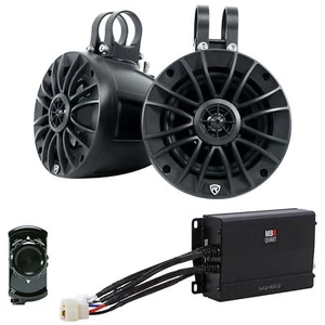 2) Altavoces Rockville UTV/ATV 5.25" Rollbar + Amplificador MB Cuarto + Control Bluetooth - Imagen 1 de 12