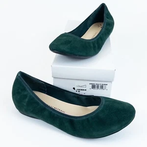 Isaac Mizrahi Live! Debbie Women's Shoes Flats Green Suede Size 9W New In Box - Picture 1 of 10