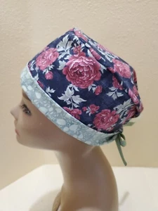 Sombrero/Gorra Exfoliante Quirúrgico Roses Sage Pixie Calavera Para Mujer Hecha a Mano - Imagen 1 de 9