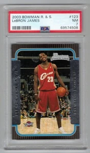 2003-04 Bowman Rookies & Stars Rookie RC LeBron James #123 PSA NM 7 SWEET! - Bild 1 von 2