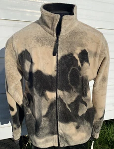 Ladies XS Greenfleece running horse beige fleece zip jacket US made - Picture 1 of 4