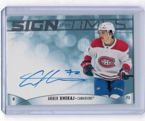 2023-24 SP Authentic Arber Xhekaj Sign of the Times SOTT Auto (SOTT-AX) - Bild 1 von 1