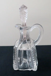 Antico tappo EAPG Ohio Flint Works Orinda Clear Cruet 1901 ottime condizioni - Foto 1 di 12
