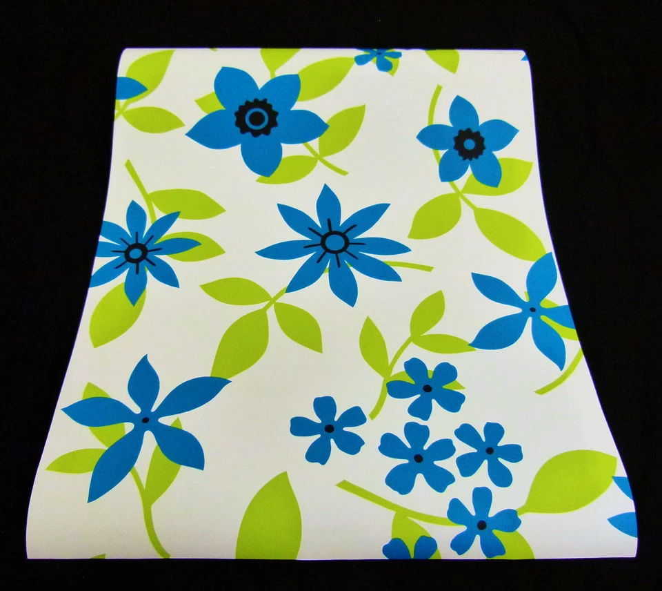 8832-23-5) 1 Rolle super Papier Design Tapete "Samba" Retro Blumen - Bild 1 von 1