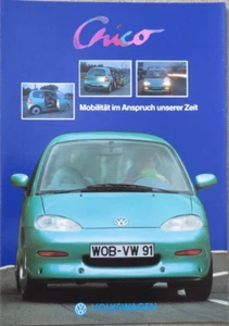 VW Chico Studie Prospekt Brochure von 9/1991, 8 Seiten - Bild 1 von 2