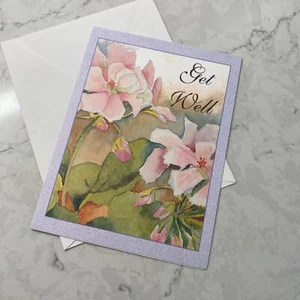 Elizabeth Boynton Pink Lily Flower Health & Wellness Thoughtful Greeting Card - Picture 1 of 7