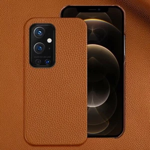 Custodia per telefono in vera pelle Litchi Grain per Oneplus - Foto 1 di 6