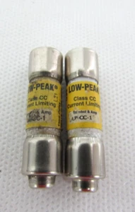COOPER BUSSMANN LP-CC-1 FUSE 1A, 600V * LOT OF 2 * - Picture 1 of 4