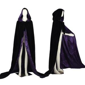 NEW Velvet Hooded Christmas Cloak/Wedding Cape/Coat Halloween Plus Sise S-6X