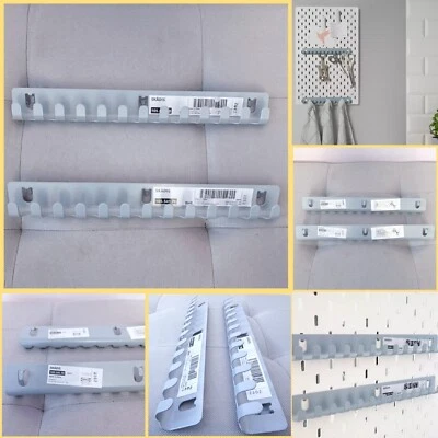 NWT IKEA SKADIS Set of 2 Hook Pegboard Steel Gray Blue Keys Jewelry 105.541.70 - Image 1 of 4