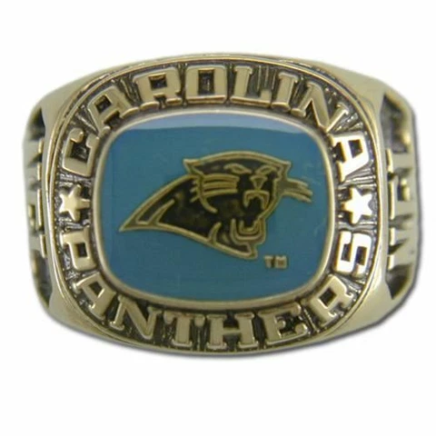 Carolina Panthers Large Classic Goldplated NFL Ring Cover