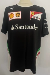 Lewis Hamilton Autographed Ferrari T-Shirt Signed Bahrain 2025 Testing COA - Picture 1 of 7