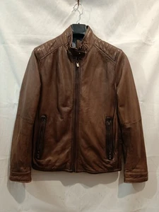 Men's leather bomber jacket Massimo Dutti Size: S - Picture 1 of 24