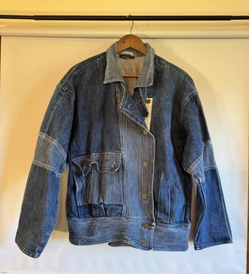 Chaqueta vaquera vintage Krazy Krinkle de mezclilla talla grande envejecida años 80 90 *defecto Foto 1 de 4