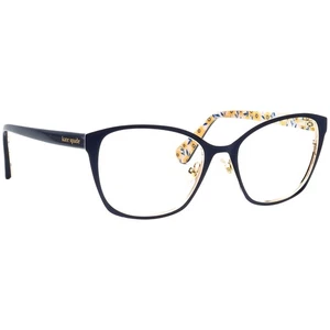 Kate Spade Eyeglasses Leota/G PJP Navy Blue on Gold Butterfly Frame 51[]17 140 - Picture 1 of 6