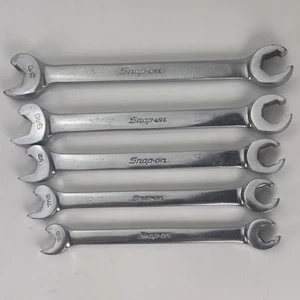 SNAP-ON TOOLS SAE SPEED LINE / FLARE NUT OPEN WRENCH SET 5pcs USA 5/8"-3/8" - Foto 1 di 21