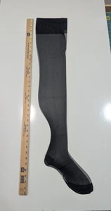 Joy Vintage Seamless Mesh Stockings - "Jet Black" Size: 10 - 3 Pairs - Picture 1 of 3