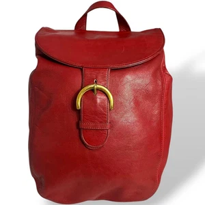 Coach 4134 Vintage Rot Leder Rucksack Tasche Backpack Old Coach USA aus Japan - Bild 1 von 9