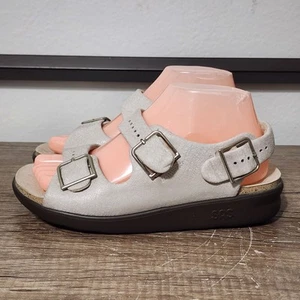 SAS Relaxed Strap Women's Tripod Comfort Sandals Shoes Size 7 Wide Beige - Picture 1 of 9