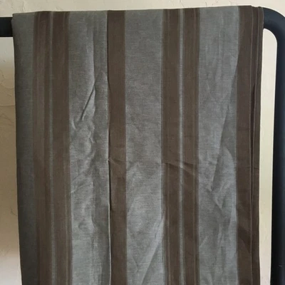 Restauración Hardware Marrón Multi Rayas Lino Forrado Cortina (1) Panel 50x96 Foto 1 de 4